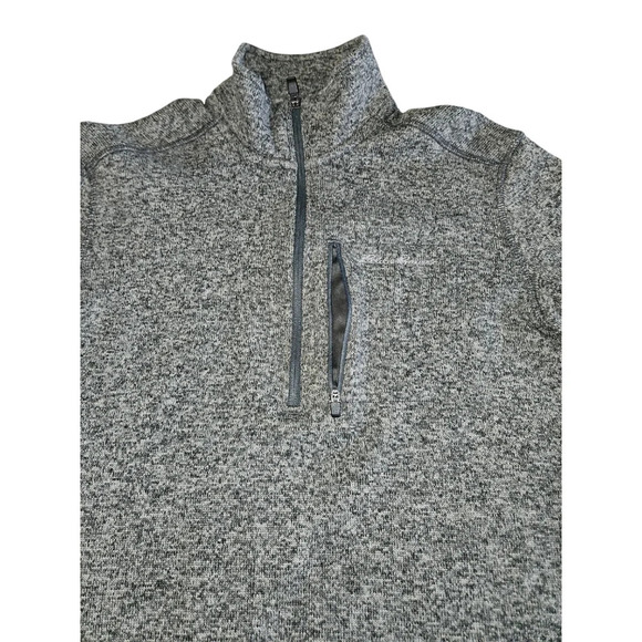 Eddie Bauer Men's Gray 1/4 Zip Fleece Sweater Size LT - Picture 5 of 9
